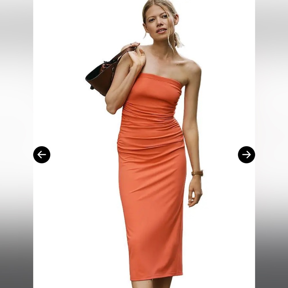 Anthropologie Daily Practice Strapless Midi Dress